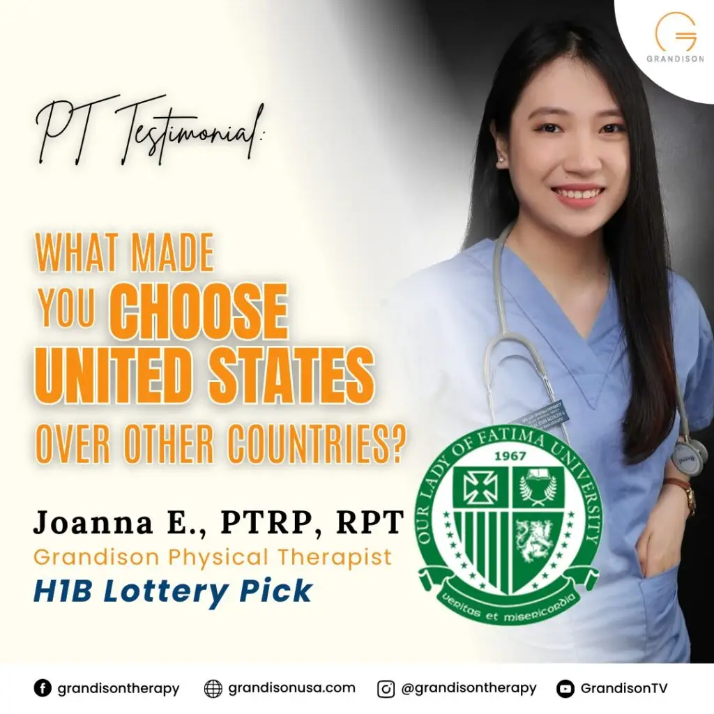 Filipino PTs choose USA because of highest PT salary worldwide