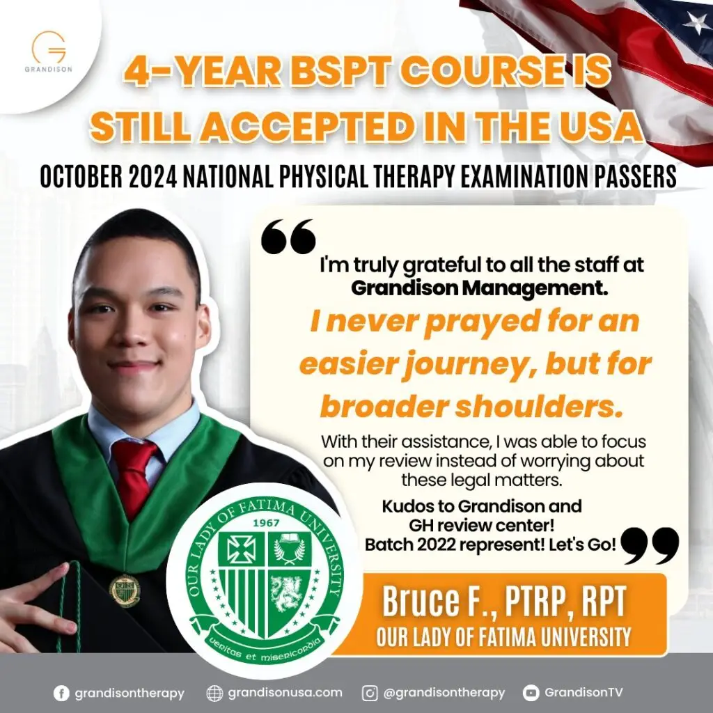 Fresh Graduates from the Philippines who passed the NPTE even without DPT testimonial from PT Bruce