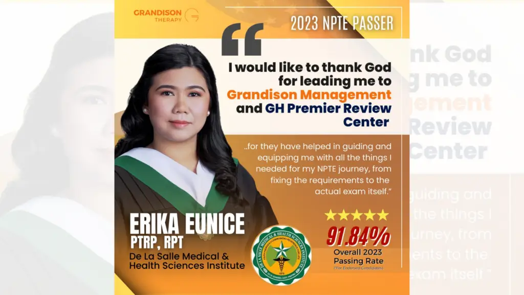 NPTE Passer from De La Salle Medical Health Sciences Institute