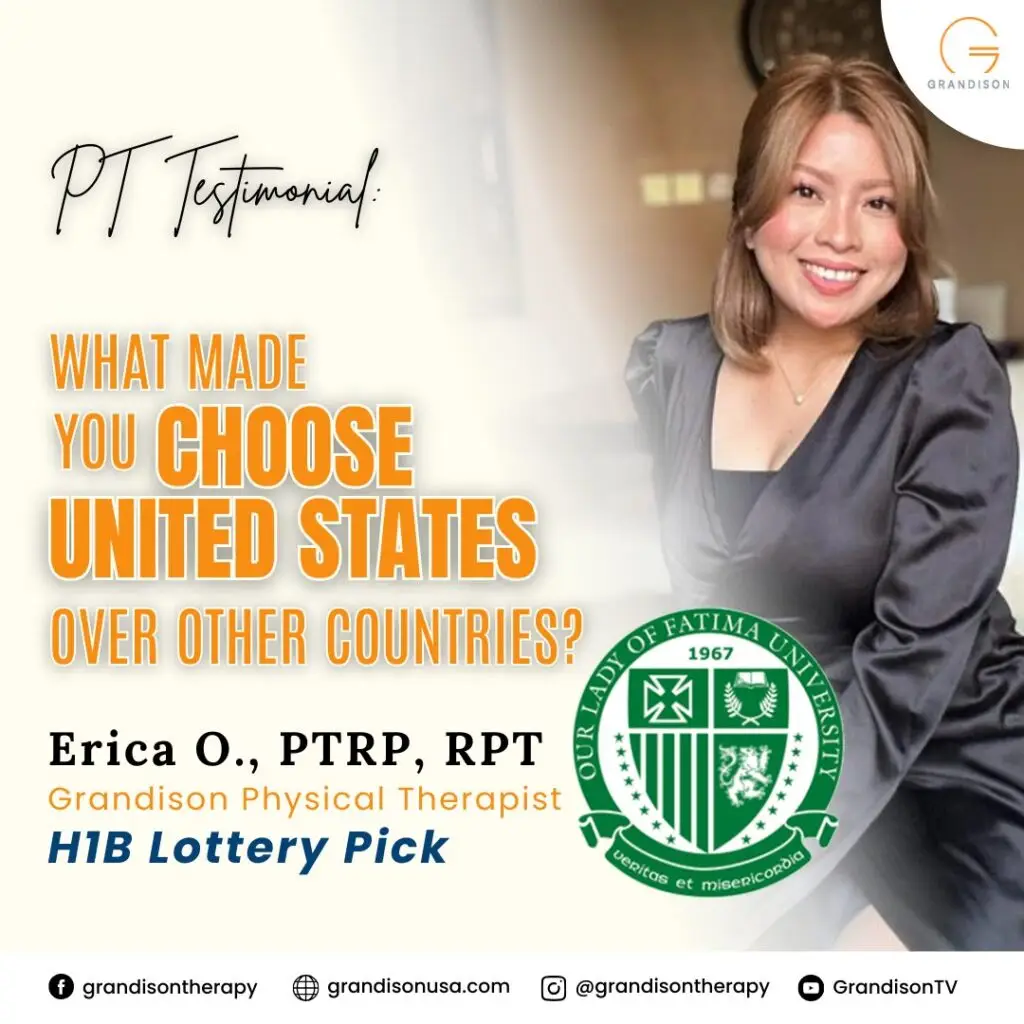 PT Erica Chose USA because of the highest PT salary offered worldwide